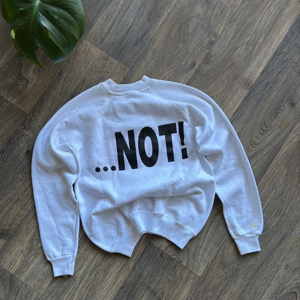 vintage vtg rare ski crewneck Breckinridge “trust me its easy…not” sweatshirt L - Picture 5 of 5